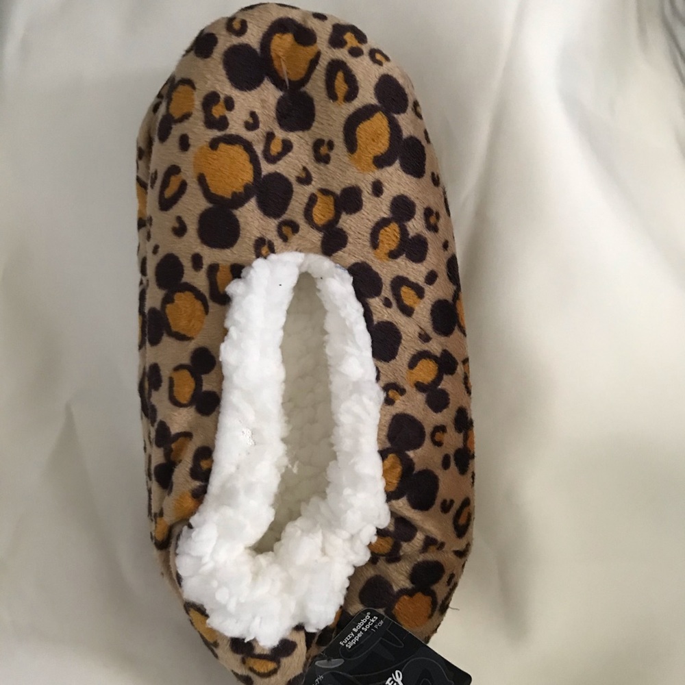 Disney Mickey Mouse Leopard Slippers S/M